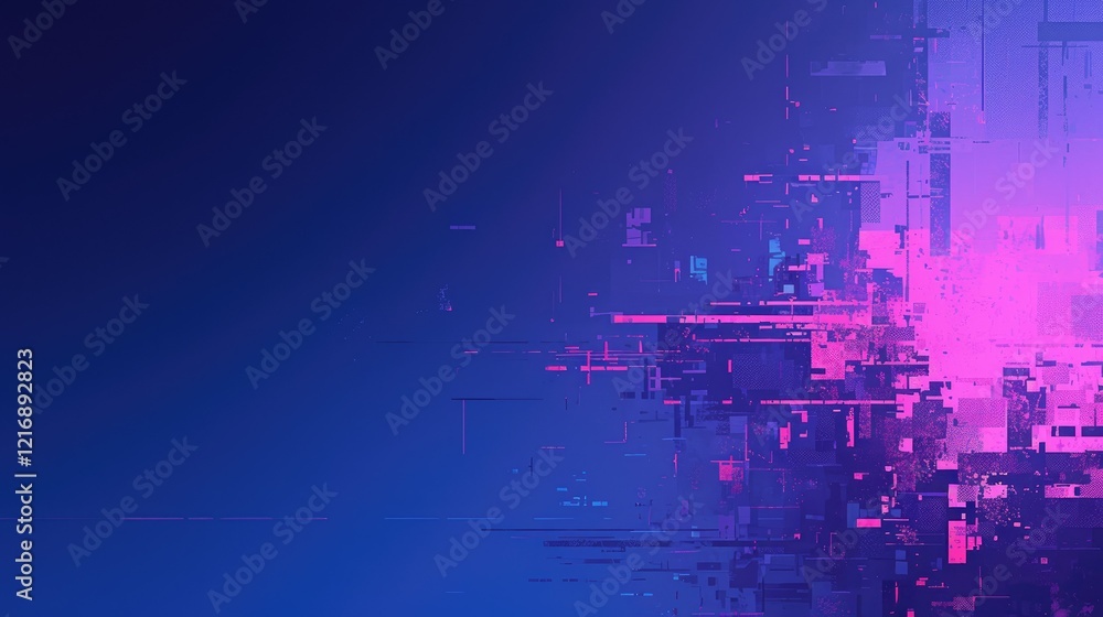 Obraz premium Abstract digital design with vibrant colors and geometric patterns.