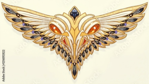 Elegant Art Deco-inspired jewelry design with intricate patterns and luxurious details photo