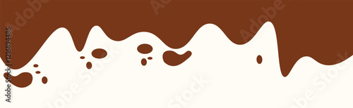 Chocolate background of Modern poster, dynamic splashes and drops. vektor