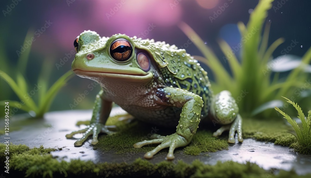 Vietnamese Mossy Frog isolated on white Vietnamese Mossy Frog isolated on white