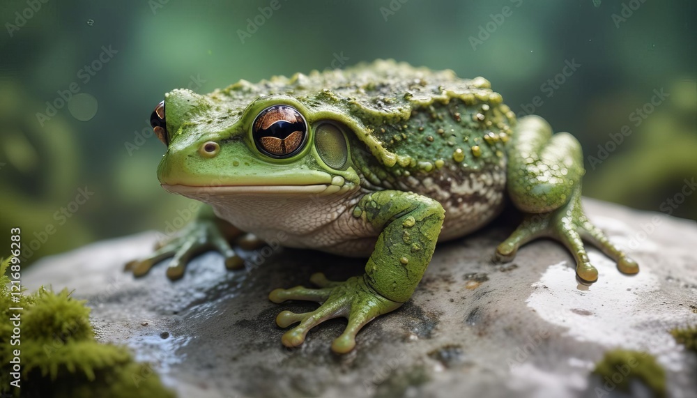 Vietnamese Mossy Frog isolated on white Vietnamese Mossy Frog isolated on white