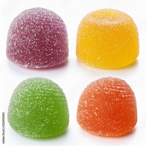 Wallpaper Mural jelly candies isolated on white Torontodigital.ca