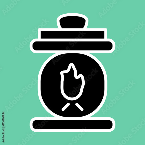 Smelting Furnace Icon Design