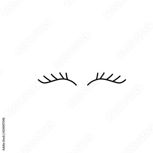 Eyelashes For Girls Hand Drawn