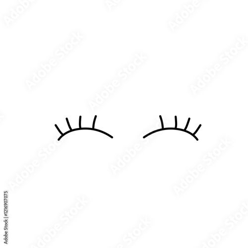 Eyelashes For Girls Hand Drawn