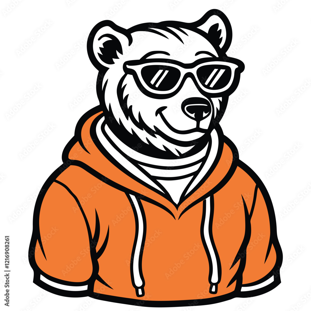 Anthropomorphic Bear with Hip-Hop Aesthetic Anthropomorphic Bear with Hip-Hop Aesthetic
