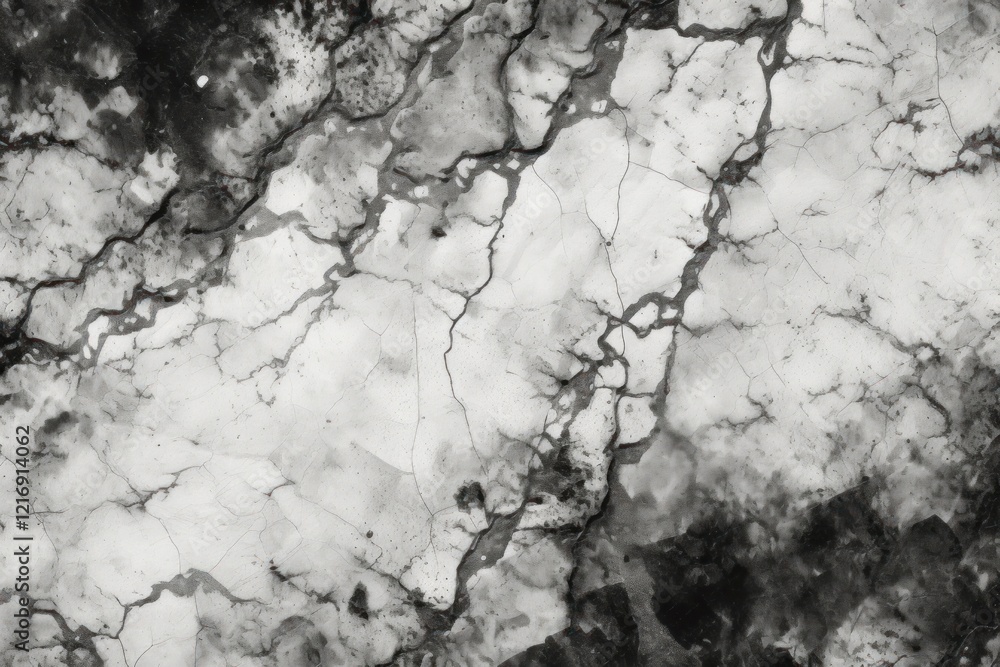 Obraz premium Closeup surface black and white marble texture wall or floor.