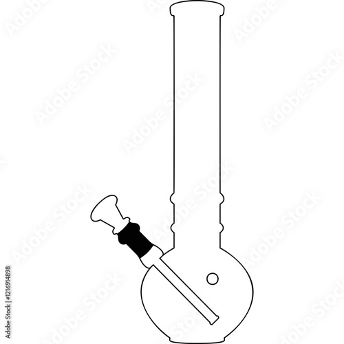 Simple vector icon bong pipe