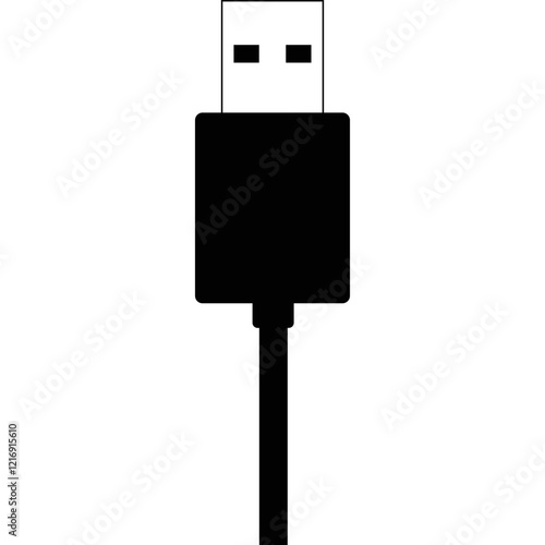 Simple vector icon usb wire