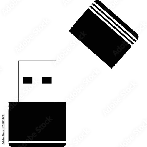 Simple vector icon flash drive