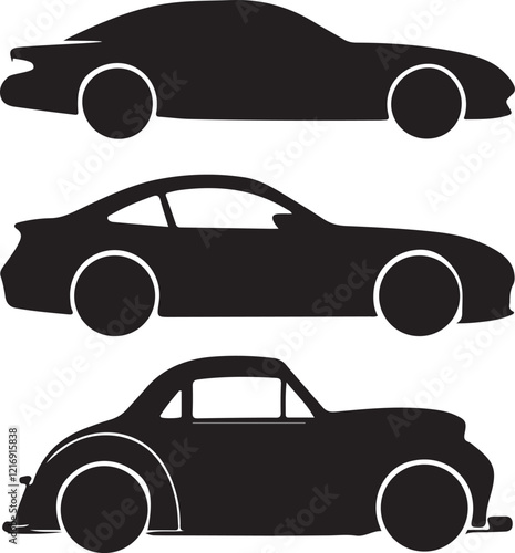 Car Silhouettes premium vector design 