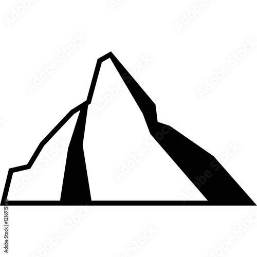 Simple vector icon mountain
