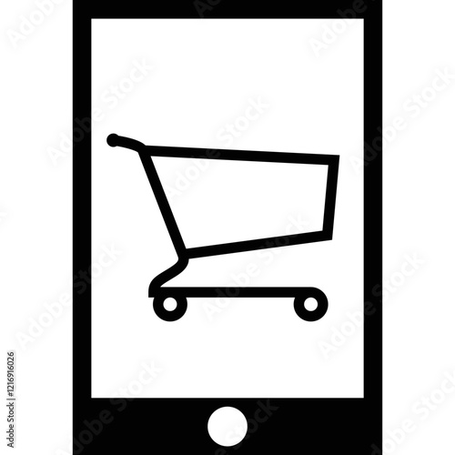 Simple vector icon online shopping
