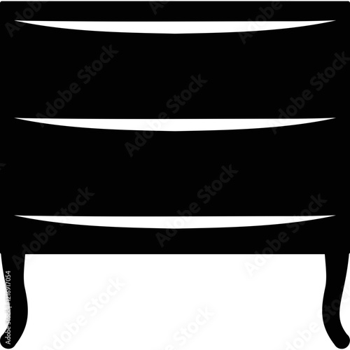 Simple vector icon chest of drawers
