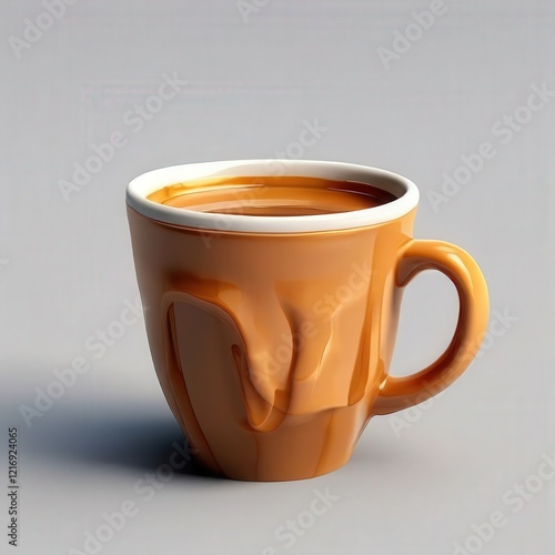 Wallpaper Mural the AI Image Generator, Warm Ceramic Mug of Fresh Coffee with Cream Torontodigital.ca