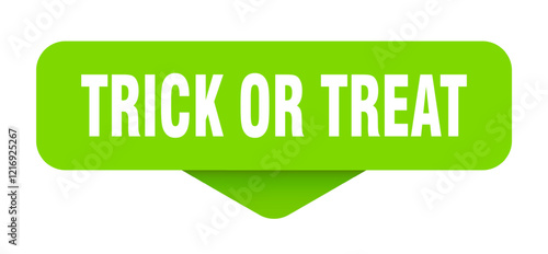 trick or treat sticker. trick or treat sign on transparent background