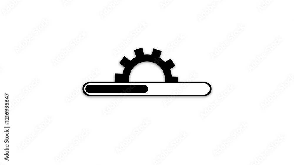 System update icon isolated . System operations icon set with gear sign. System update icon isolated . System operations icon set with gear sign.