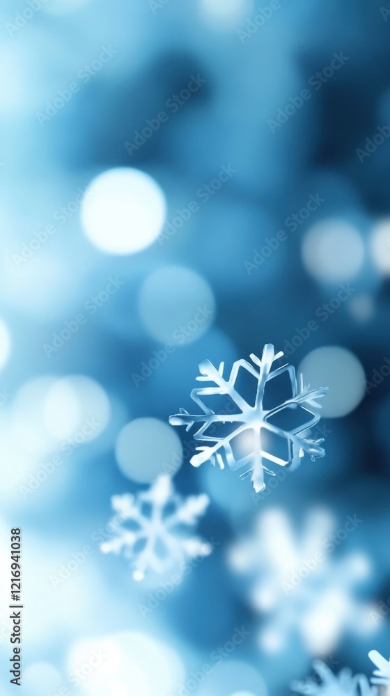 A serene winter background featuring softly falling snowflakes against a blurred, cool blue backdrop, evoking a tranquil and festive holiday atmosphere. A serene winter background featuring softly falling snowflakes against a blurred, cool blue backdrop, evoking a tranquil and festive holiday atmosphere.