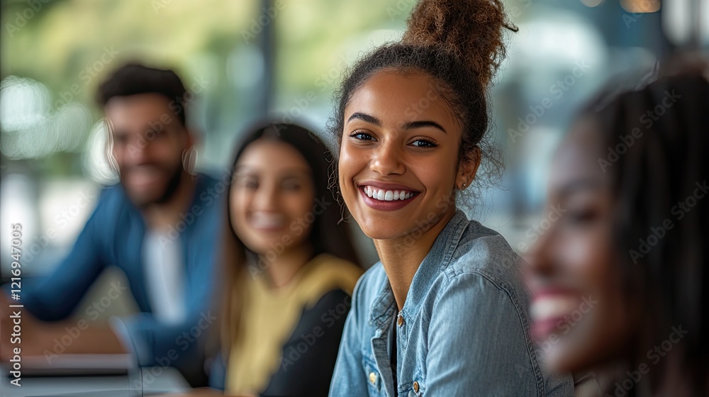 Diverse Employees in an Online Business Conference, Collaborative Setting Diverse Employees in an Online Business Conference, Collaborative Setting