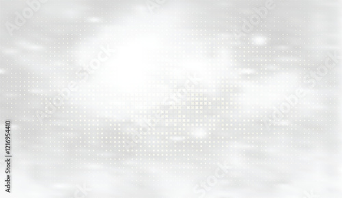 Subtle Silver Shimmers, A Delicate Gray Scale Background with Geometric Dot Patterns and Soft Blurs, Perfect for Clean and Elegant Design Projects
