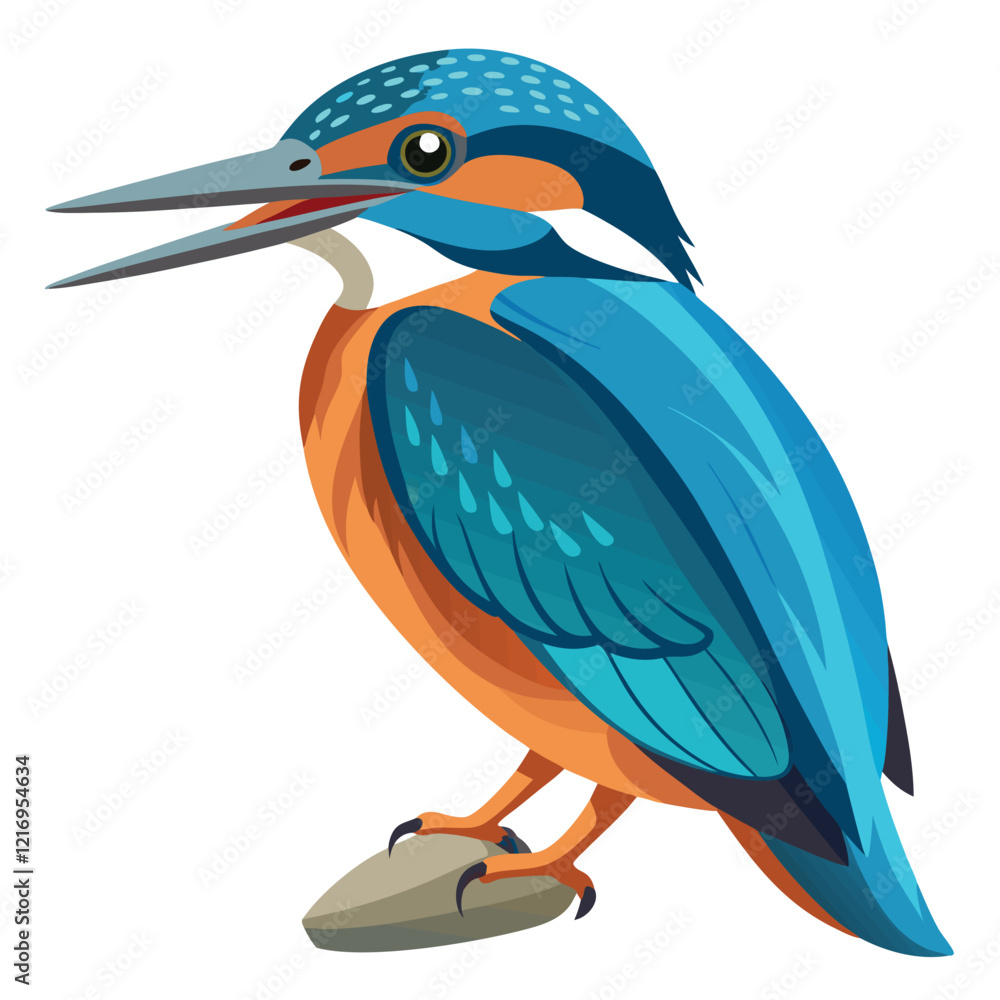 Obraz premium Photo of kingfisher flying isolated on white background