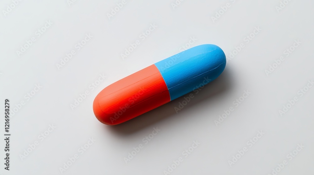 An eraser displayed against a plain white background with a clipping path included An eraser displayed against a plain white background with a clipping path included