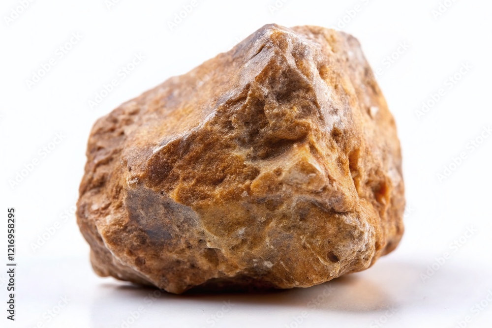 Isolated Brown Stone Texture: Rough, Natural Brown Stone Surface on White Background Isolated Brown Stone Texture: Rough, Natural Brown Stone Surface on White Background