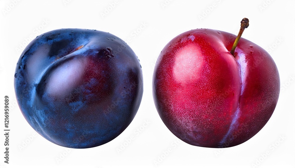 Obraz premium plums isolated on white