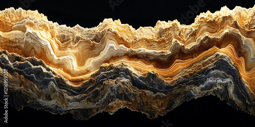 Layered Earth Formation: A Stunning Geological Landscape photo