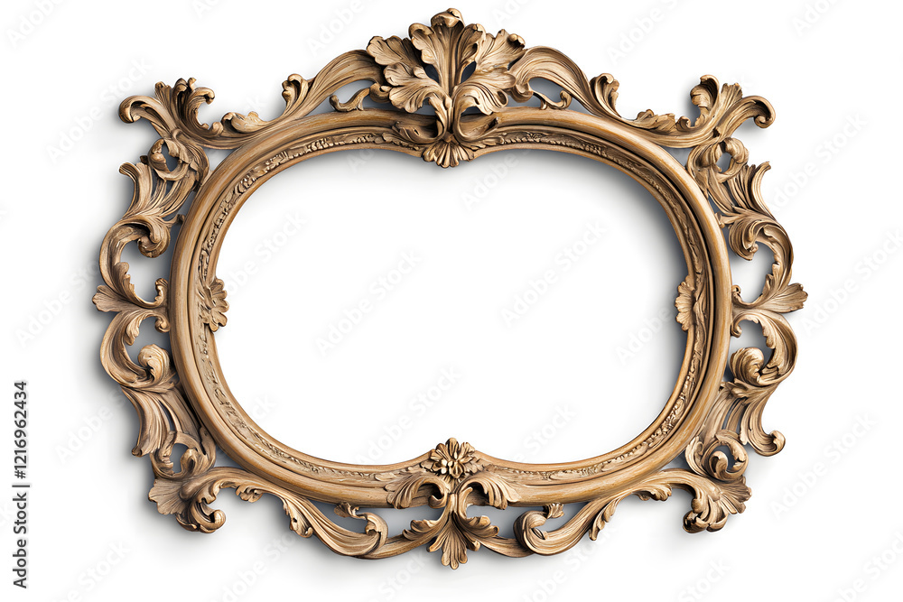 Frame mock up decorated with stucco in Renaissance and Baroque. Ornate Rococo Frame Frame mock up decorated with stucco in Renaissance and Baroque. Ornate Rococo Frame