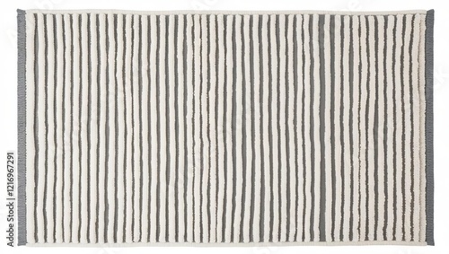Wallpaper Mural Rugs carpets woven durable cozy interior. A textured rug featuring alternating striped patterns in neutral colors, adding warmth and style to any space. Torontodigital.ca