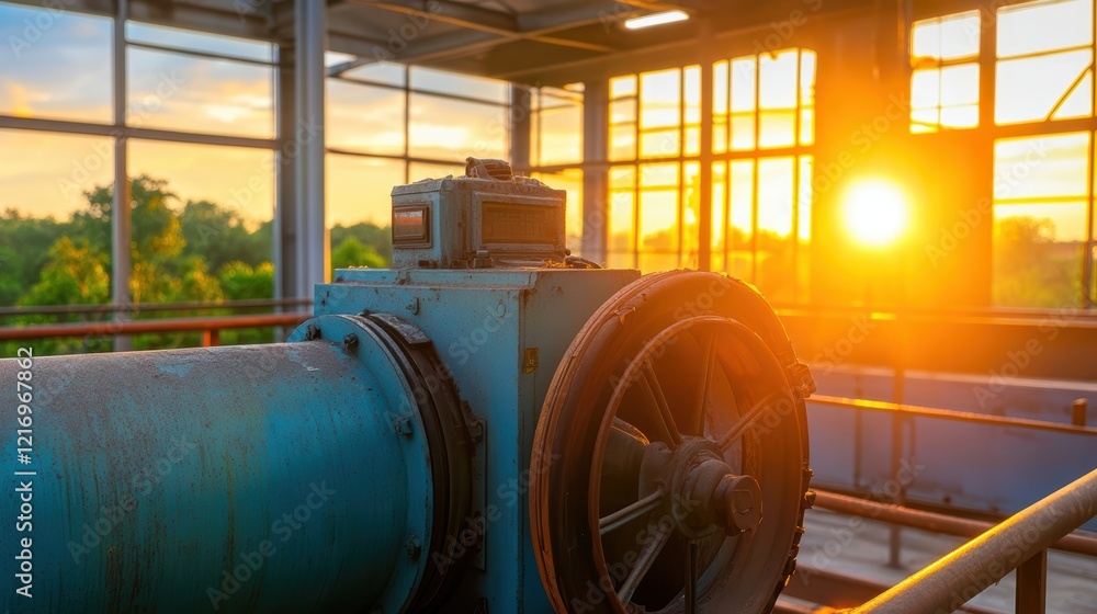 Closeup view of a large industrial metal pipeline showcasing strength and durability in infrastructure. Closeup view of a large industrial metal pipeline showcasing strength and durability in infrastructure.