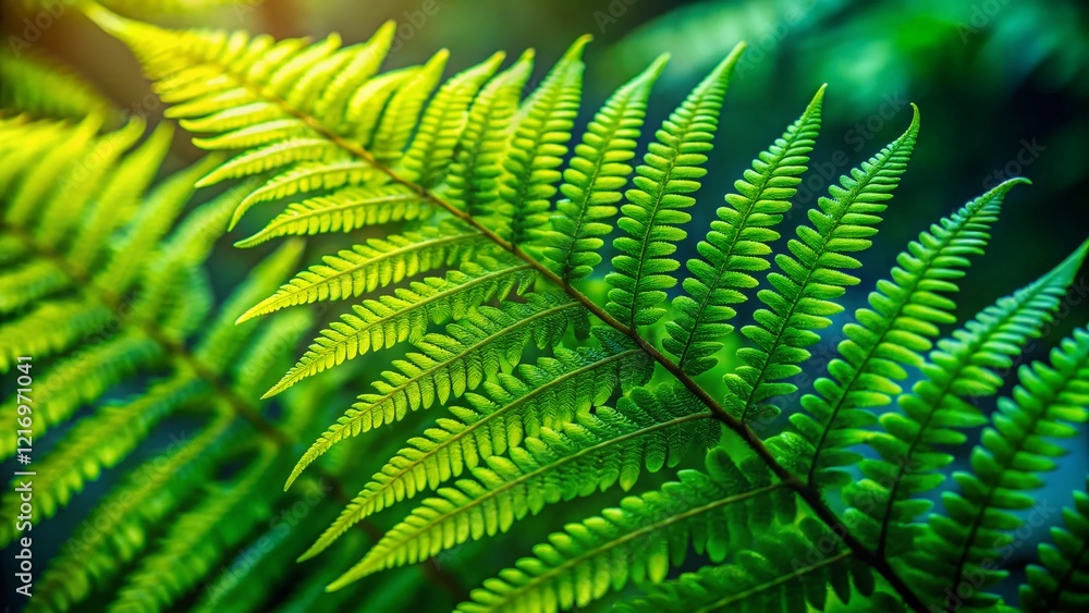 Lush Green Fern Leaves Close-Up: Detailed Texture and Natural Beauty Stock Photo Lush Green Fern Leaves Close-Up: Detailed Texture and Natural Beauty Stock Photo