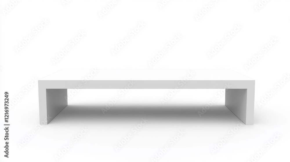 Modern Minimalist Coffee Table on White Background Modern Minimalist Coffee Table on White Background