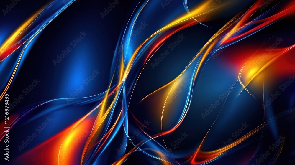 Naklejka premium Abstract Glow Lines