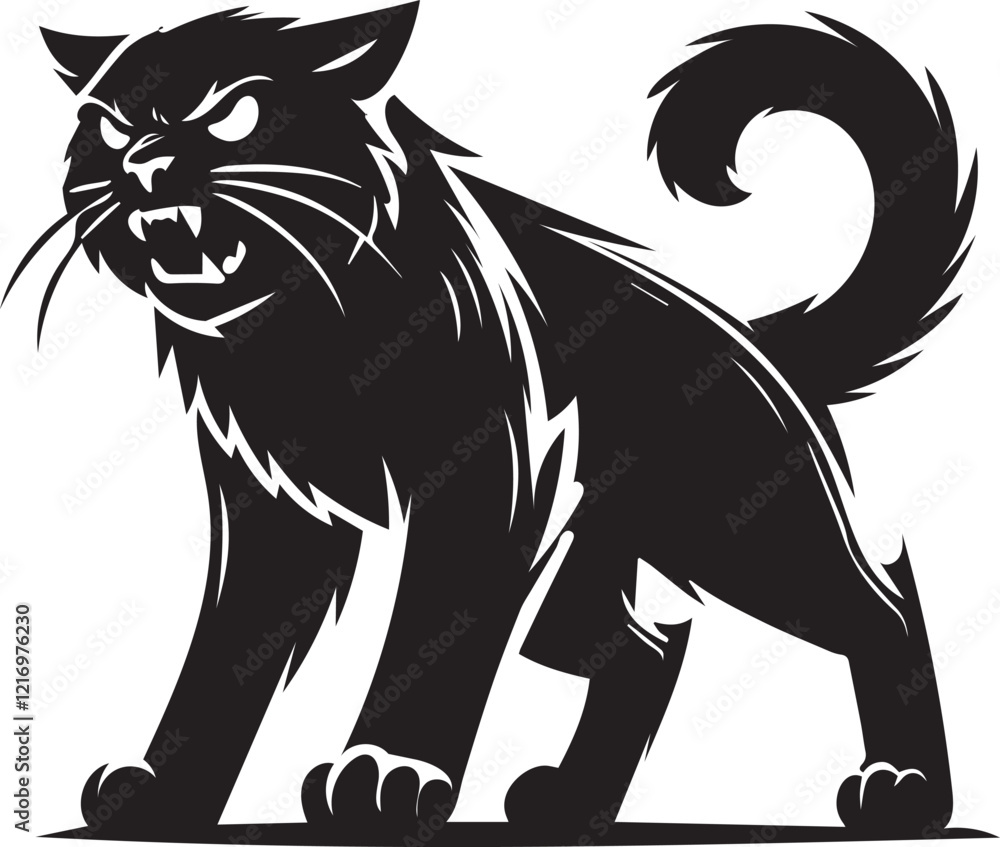 Naklejka premium illustration of a cat