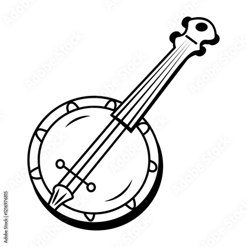 A sketchy style icon of banjo