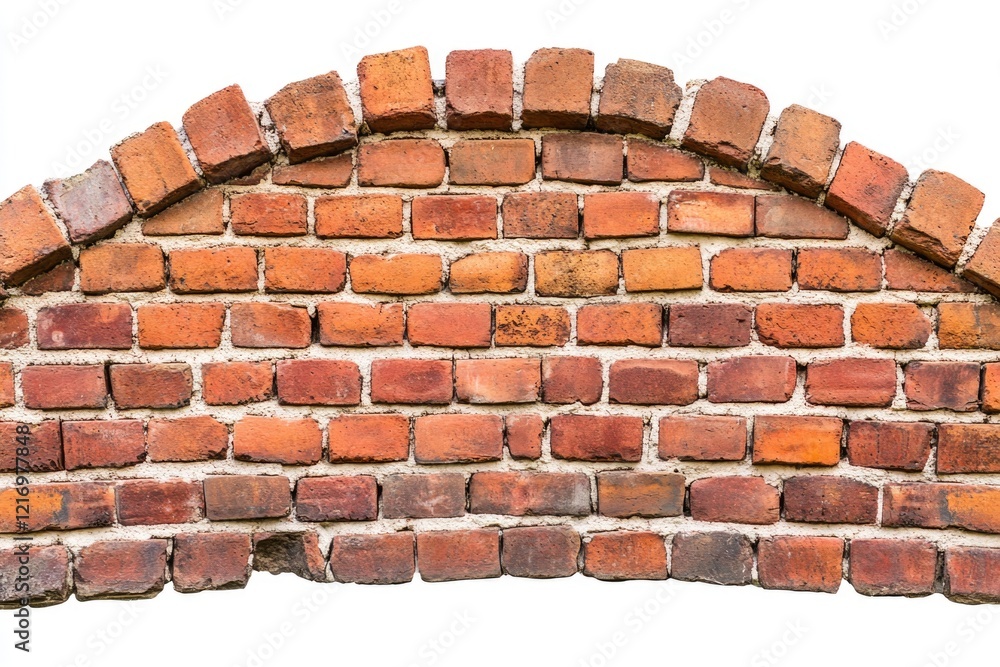 Obraz premium A red brick arch with a white sky in the background