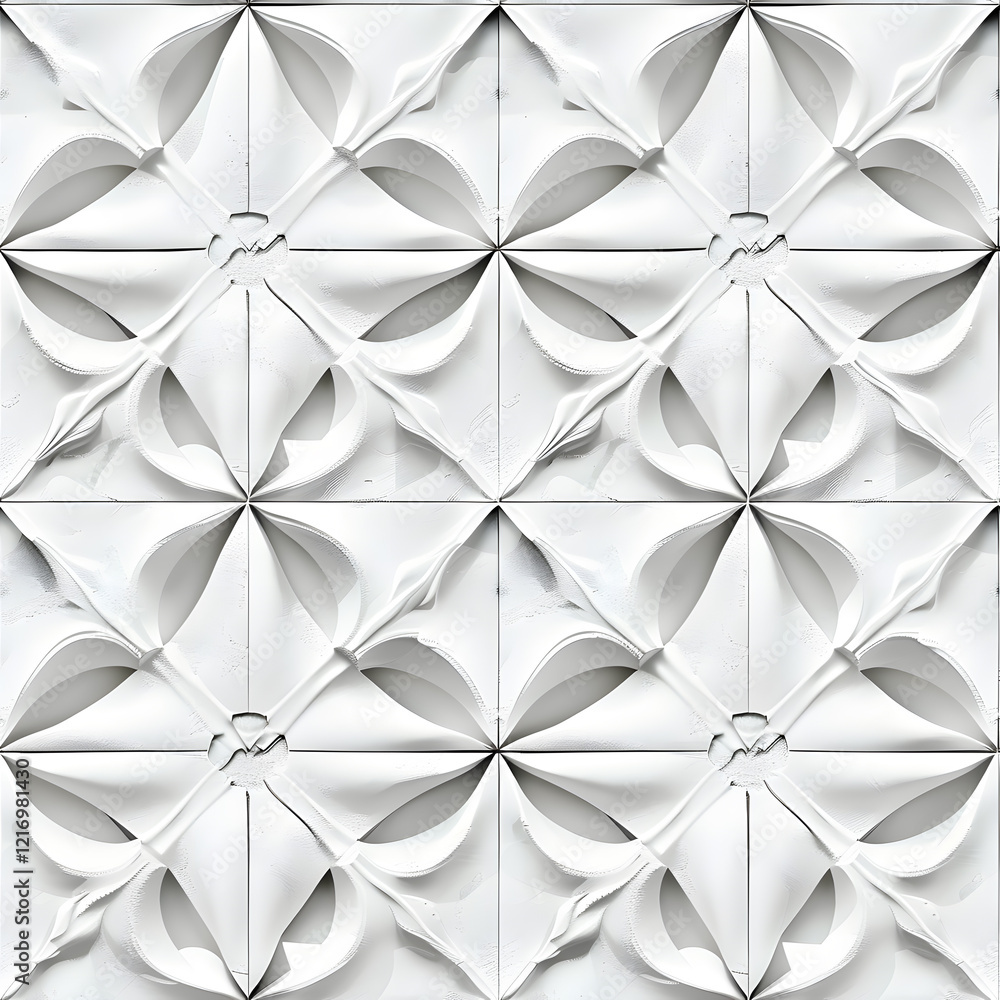 3d geometric abstract white tile seamless pattern 3d geometric abstract white tile seamless pattern