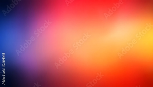 Dark Blue, Red, and Yellow Spectrum Gradient Background with Blur Effect