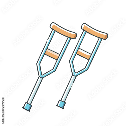 crutches icon, crutches vector illustration-simple illustration of crutches, perfect for crutches logos and icons