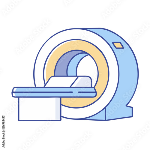 mri scanner icon, mri scanner vector illustration-simple illustration of mri scanner, perfect for mri scanner logos and icons