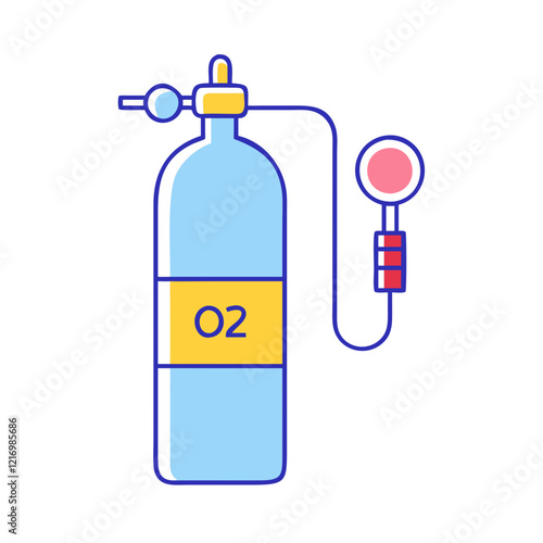 oxygen cylinder icon, oxygen cylinder vector illustration-simple illustration of oxygen cylinder, perfect for oxygen cylinder logos and icons