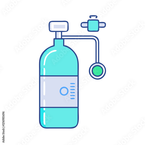 oxygen cylinder icon, oxygen cylinder vector illustration-simple illustration of oxygen cylinder, perfect for oxygen cylinder logos and icons