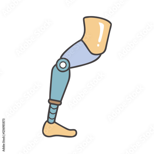 prosthetic limb icon, prosthetic limb vector illustration-simple illustration of prosthetic limb, perfect for prosthetic limb logos and icons