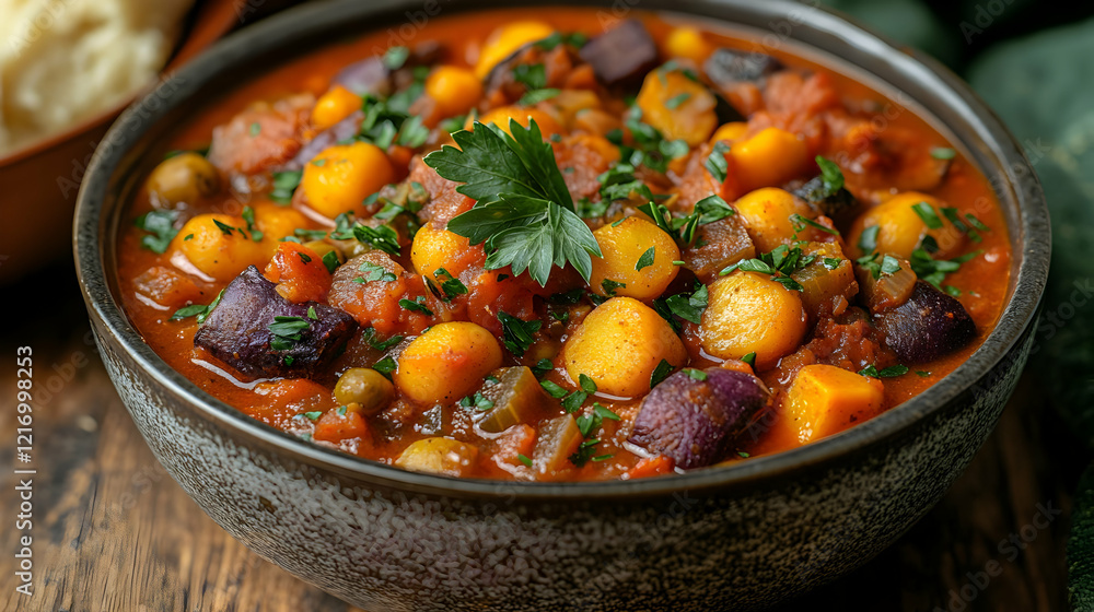 Hearty Chickpea and Sweet Potato Stew with Fresh Herbs Hearty Chickpea and Sweet Potato Stew with Fresh Herbs