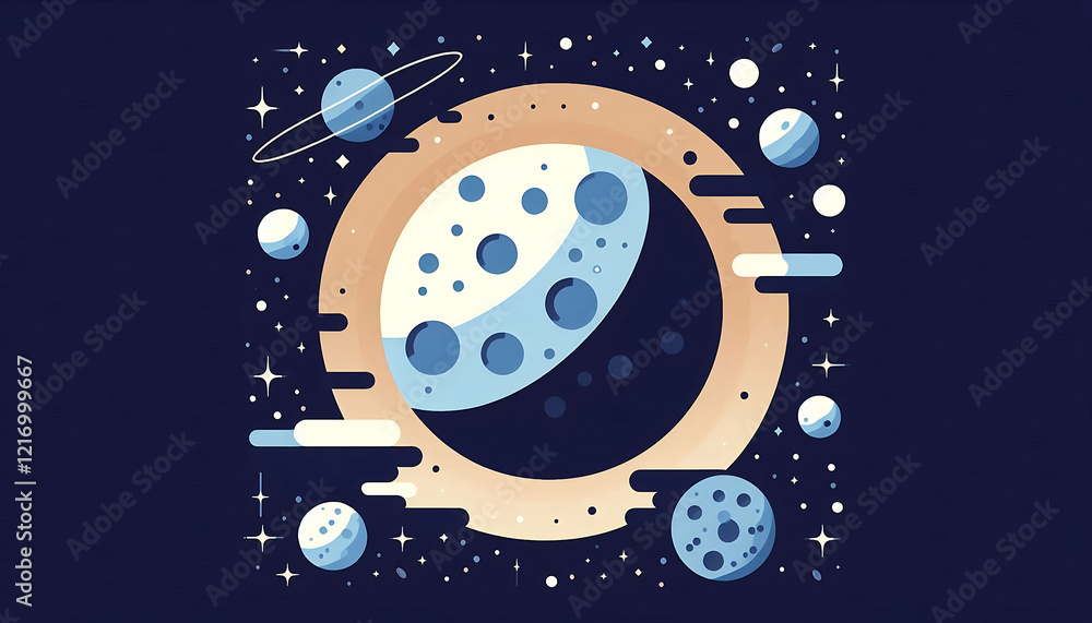 Obraz premium Galactic Adventures: Planets and Stars