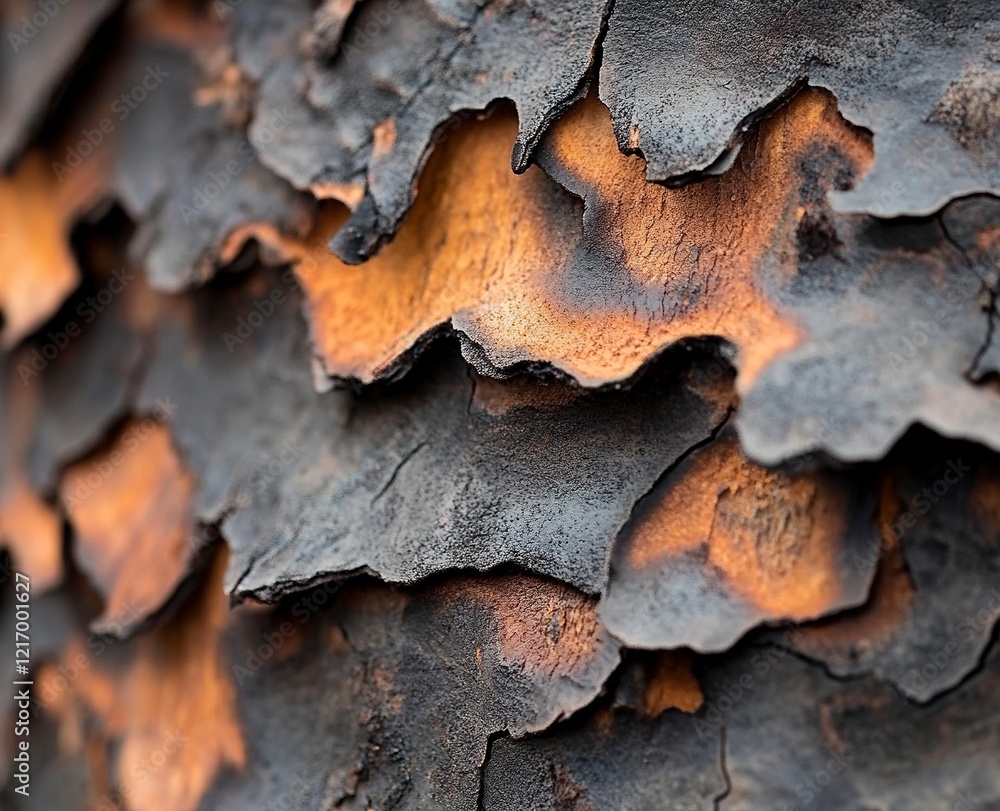 Close-up of burnt tree bark, high-resolution photograph. Close-up of burnt tree bark, high-resolution photograph.