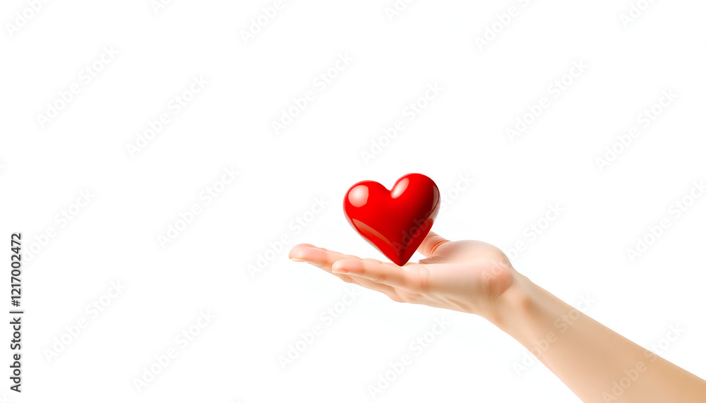 Hand Holding a Heart Symbolizing Love, Care, and Compassion Hand Holding a Heart Symbolizing Love, Care, and Compassion
