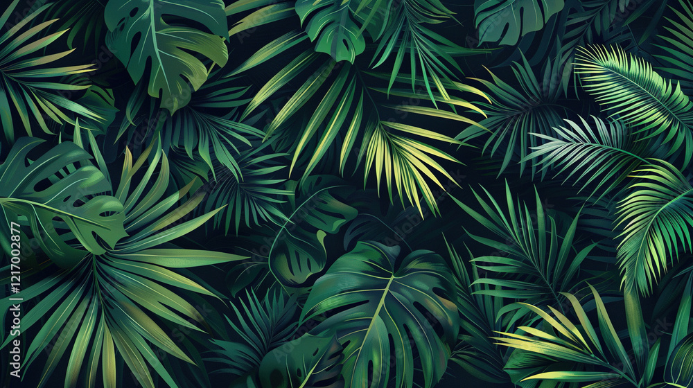 tropical palm leaves tropical palm leaves